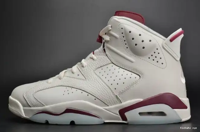 6 Retro Jordan Air white 384664-116 Maroon 0516